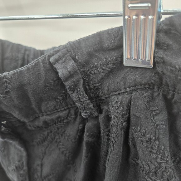 House of Harlow 1960 Black Embroidered Palm Trees Barrel Pants XS - Picture 5 of 12